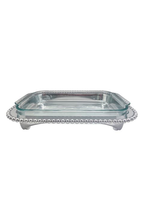 Pearled Oblong Casserole Caddy & 3-Quart Pyrex® Tray