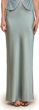 Cult Gaia Chantel Stretch Silk Bias Cut Skirt