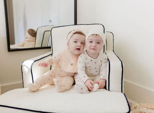 Ely's & Co. Aurora Classics Modal Cherry Print Collection Footie In Brown