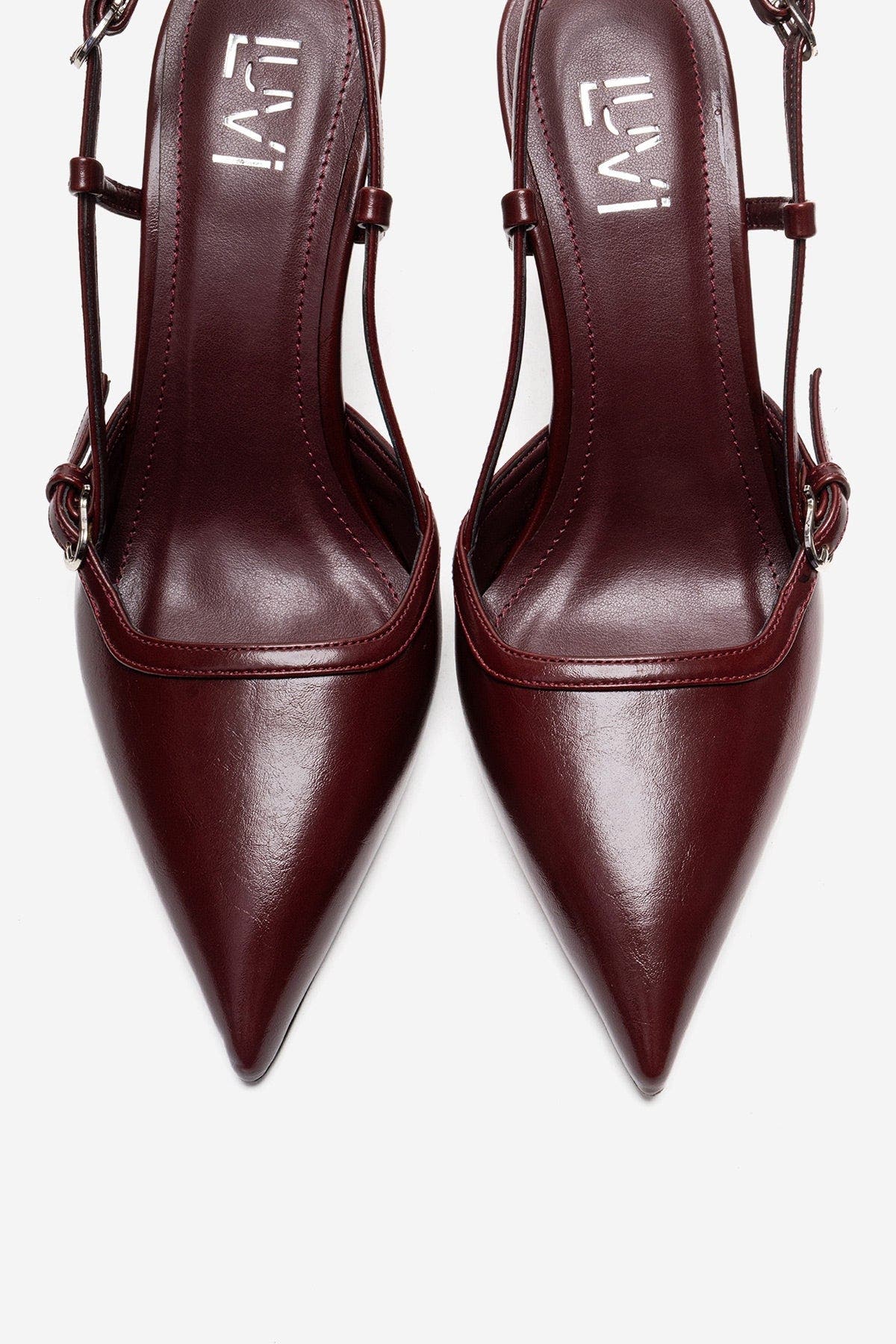 Celia Pointed Toe Wedge Pump, Alternate, color, Burgundy