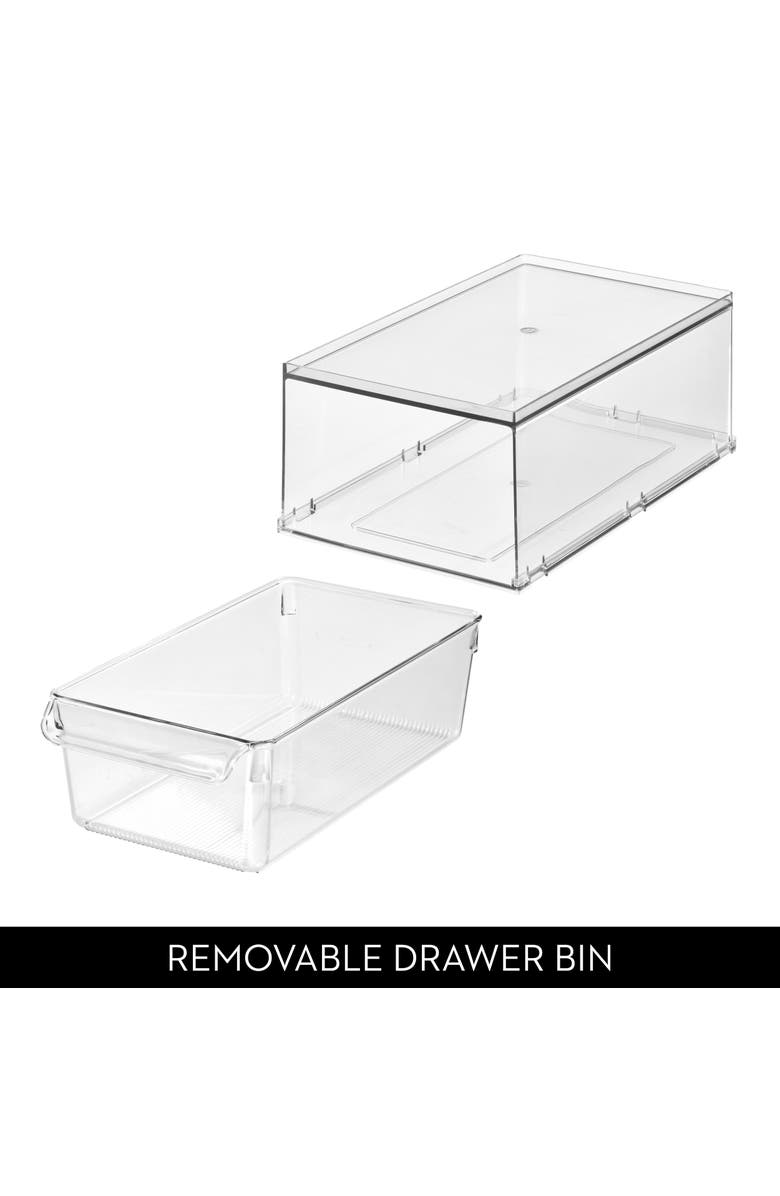 iDesign Stackable Storage Drawer for Fridge, Pantry, or Under Kitchen Sink - Clear, Alternate, color, Clear