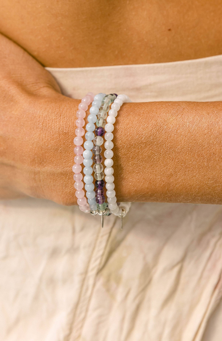 Tiny Rituals Aquarius Bracelet Set, Alternate, color, Blue / Pink / White / Green