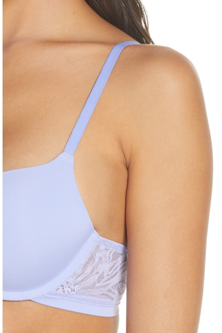 Sleek Micro Lace Underwire Convertible Push-Up Bra, Alternate, color, JACARANDA