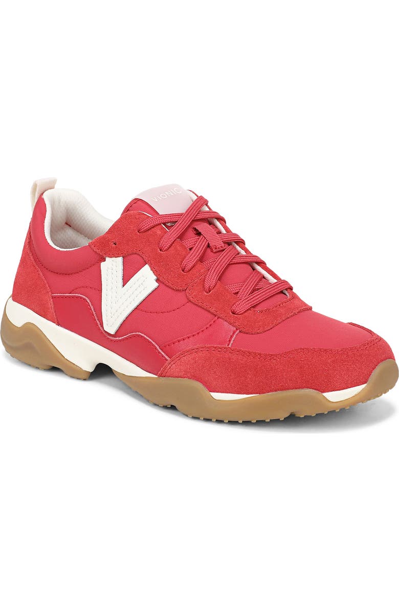 Vionic Slim Glide Sneaker, Main, color, Varsity Red