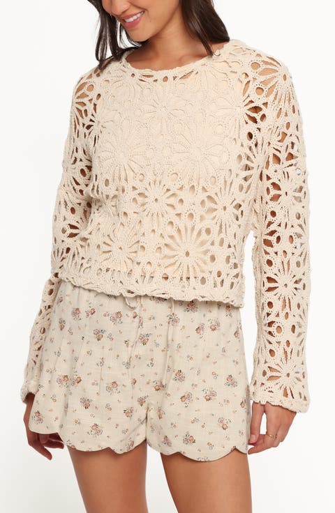Rowley Crochet Cotton Top
