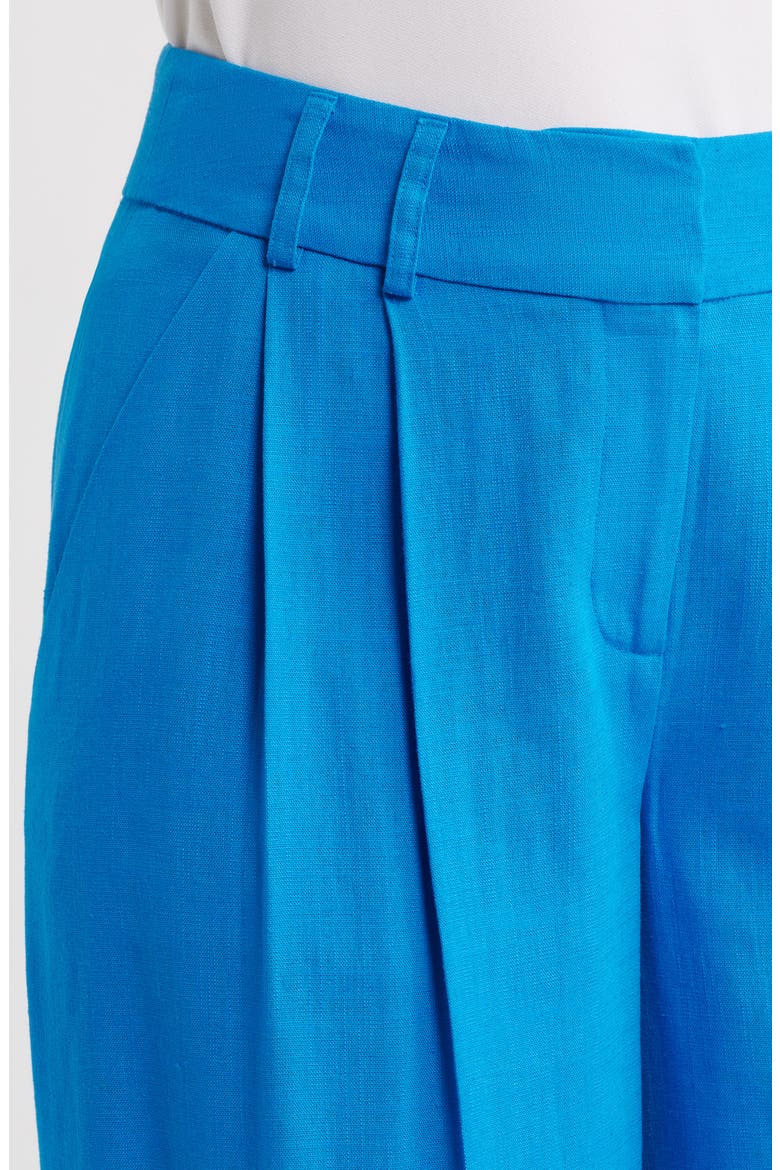 Pleated Wide Leg Pants, Alternate, color, BLUE JEWEL