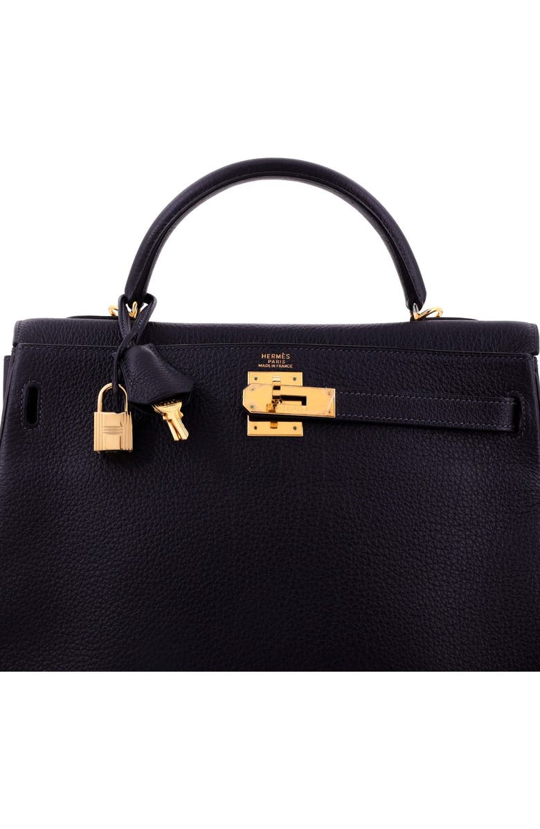 Pre-Owned Hermes Kelly Handbag Blue Togo with Gold Hardware 32, Alternate, color, Bleu Marine