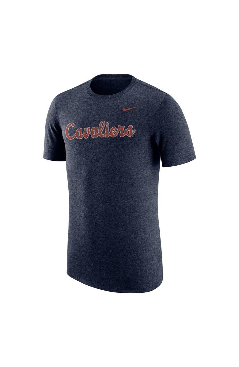 Nike Men's Nike Heather Navy Virginia Cavaliers Vintage Logo Tri-Blend T-Shirt, Alternate, color, 