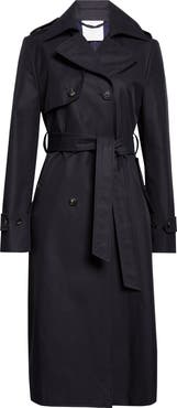 Eleventy Double Breasted Water Resistant Trench Coat