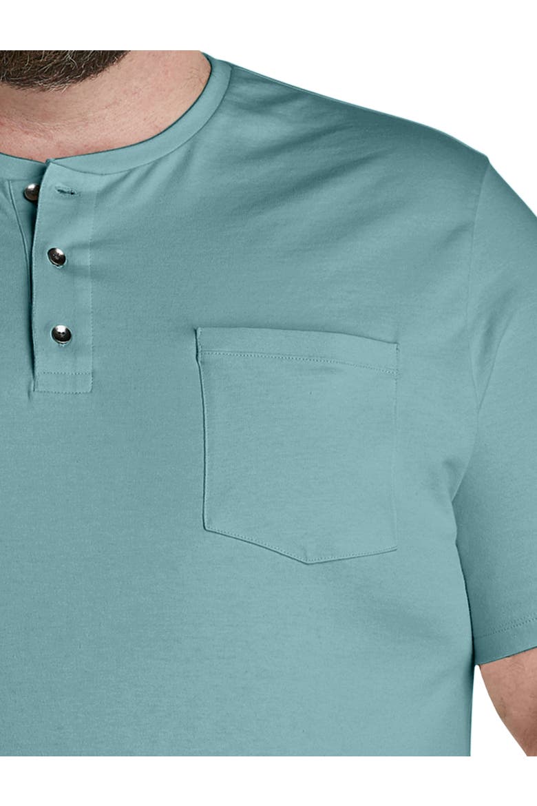Big & Tall Slub Henley Shirt, Alternate, color, BRISTOL BLUE