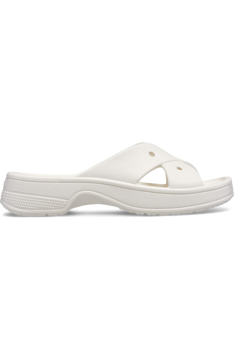 CROCS Cross Strap Slide Sandal, Alternate, color, Chalk
