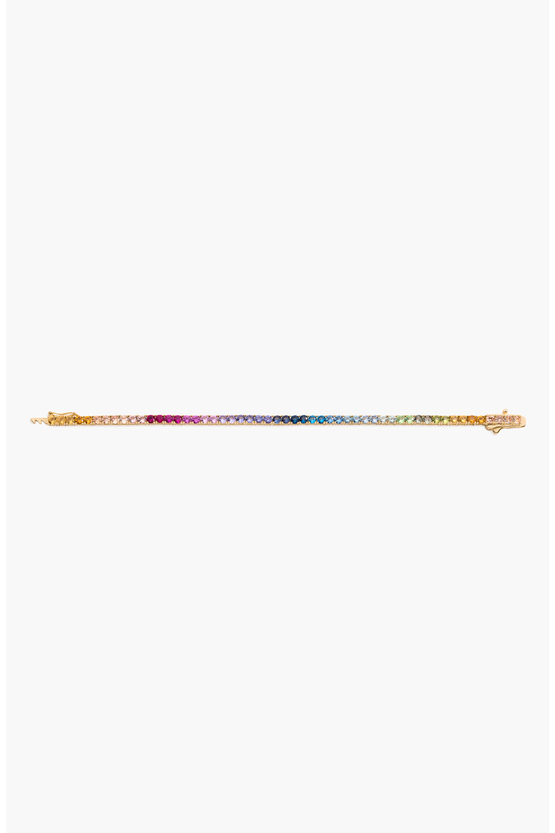 Ombre Rainbow Tennis Bracelet, Alternate, color, Yellow Gold Vermeil