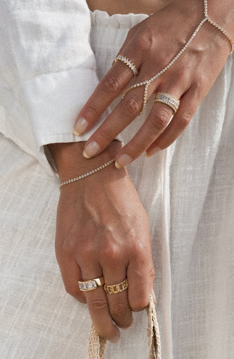 Child of Wild Cosmos Cubic Zirconia Ring, Alternate, color, Gold