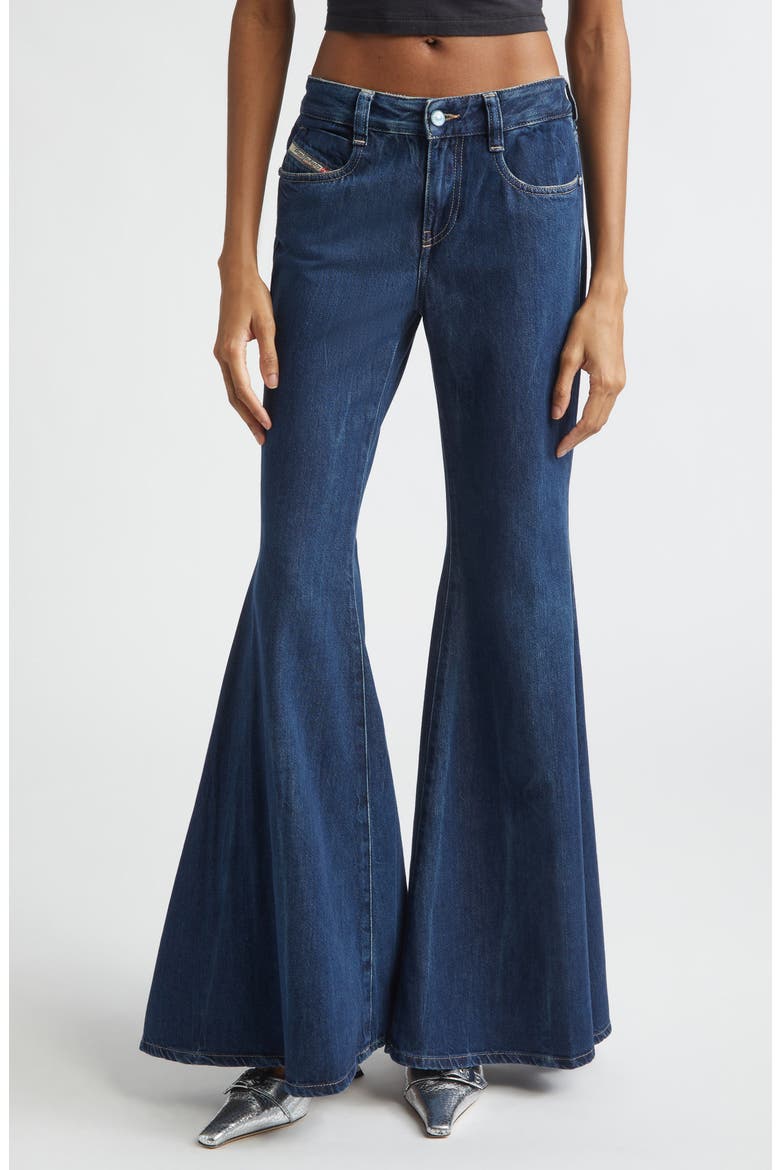 1970 D-Bleess Flare Leg Jeans, Main, color, DENIM