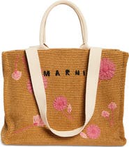 Marni Large Floral Embroidered Tote