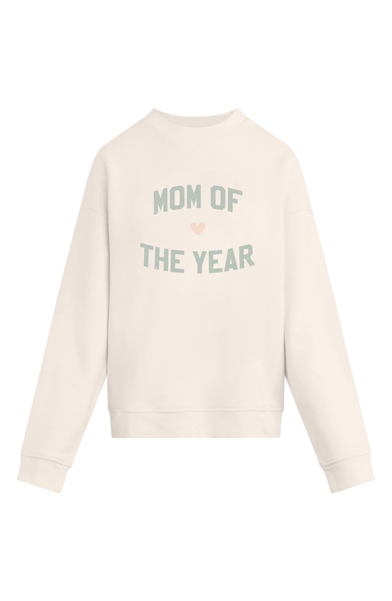 Favorite Daughter The Mom of the Year Sweatshirt, Main, color, Gardenia/ Light Sage