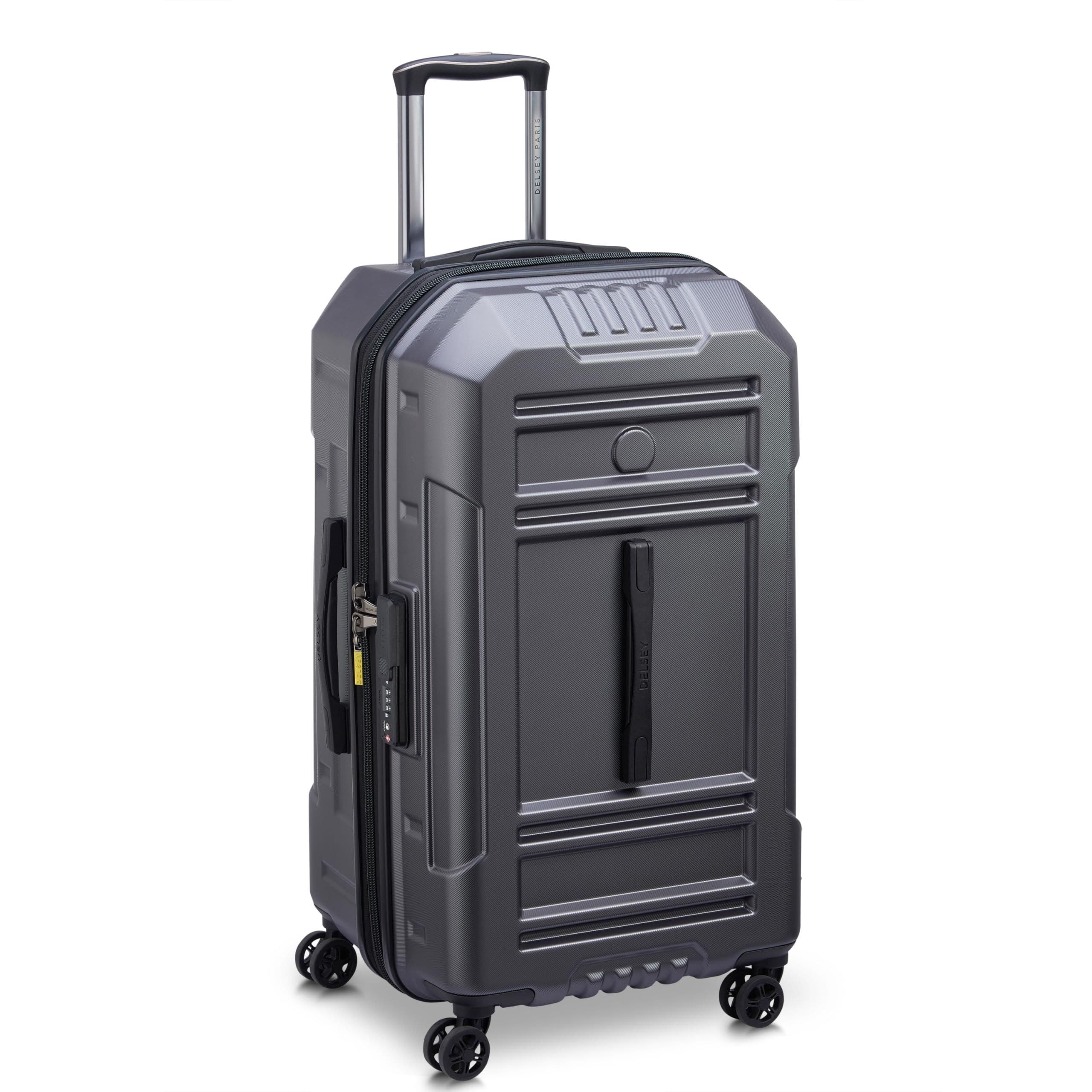 Delsey Paris Rempart Checked Medium Hardside Expandable Luggage Trunk with Spinner Wheels, Alternate, color, 