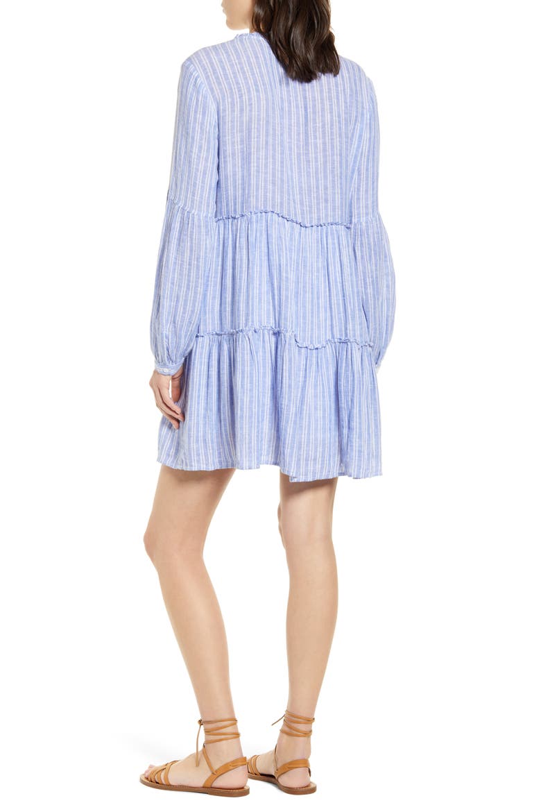 Everly Long Sleeve Minidress, Alternate, color, LUDLOW STRIPE