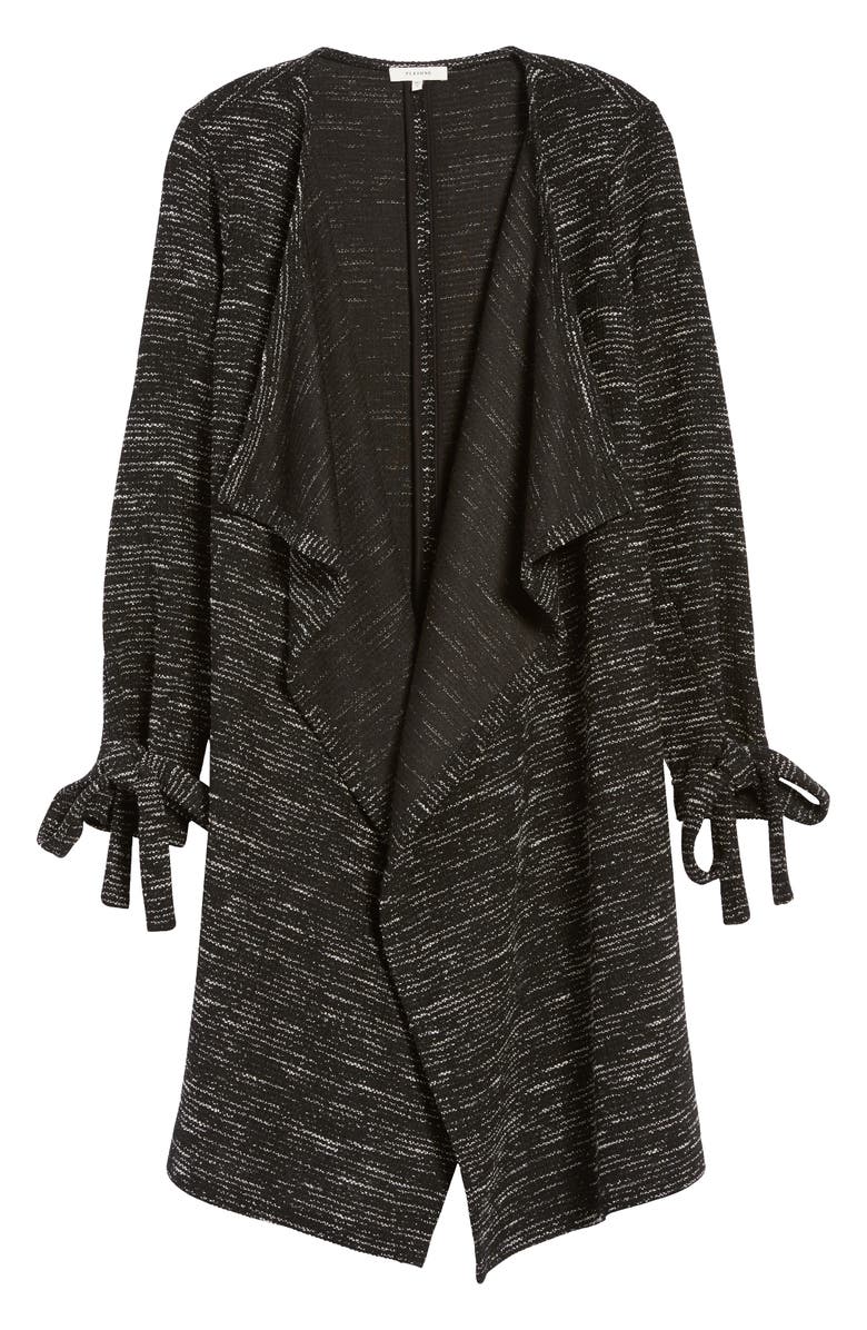 Pleione Tie Sleeve Long Cardigan, Alternate, color, 