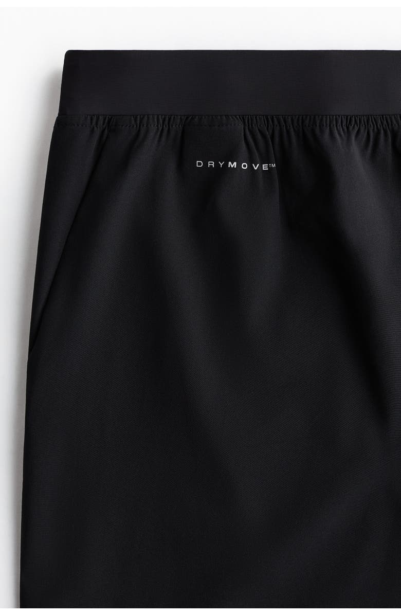 H&M Mid-length sports shorts with drymove, Alternate, color, Black