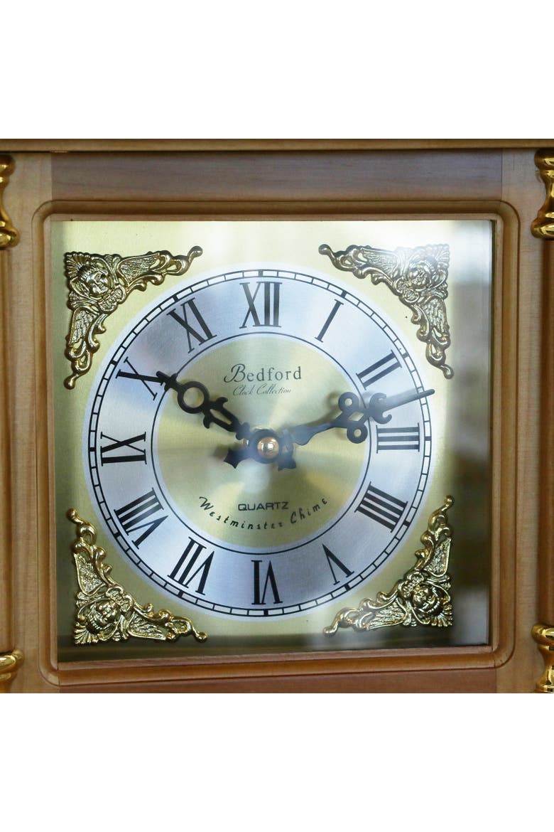 34.5in Chiming Pendulum Wall Clock Harvest Oak, Alternate, color, Harvest Oak