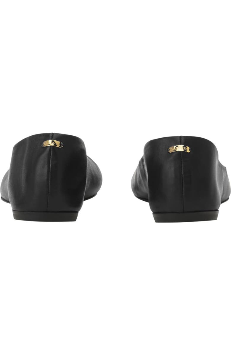 Lanvin The Ballerina Flat In Leather, Alternate, color, Black