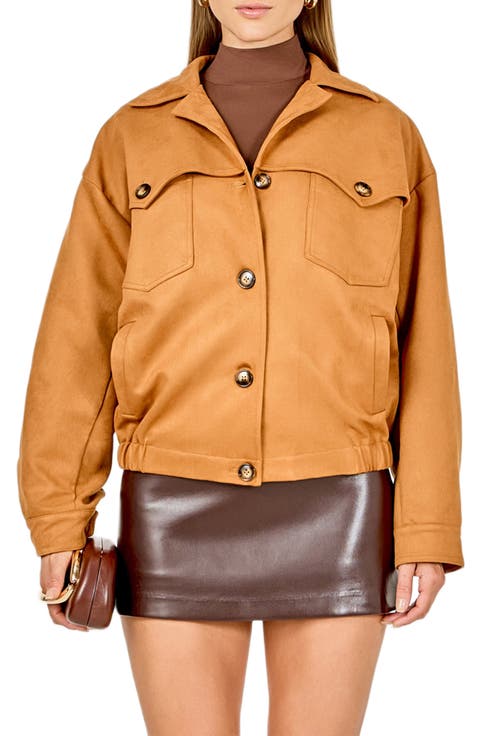 Oversized Faux Suede Jacket