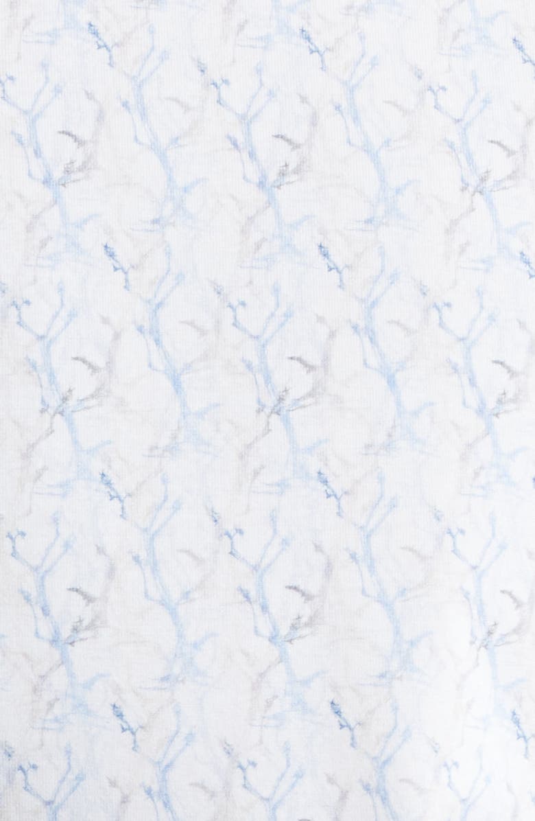 Bugatchi Miles OoohCotton<sup>®</sup> Print Short Sleeve Button-Up Shirt, Alternate, color, Air Blue