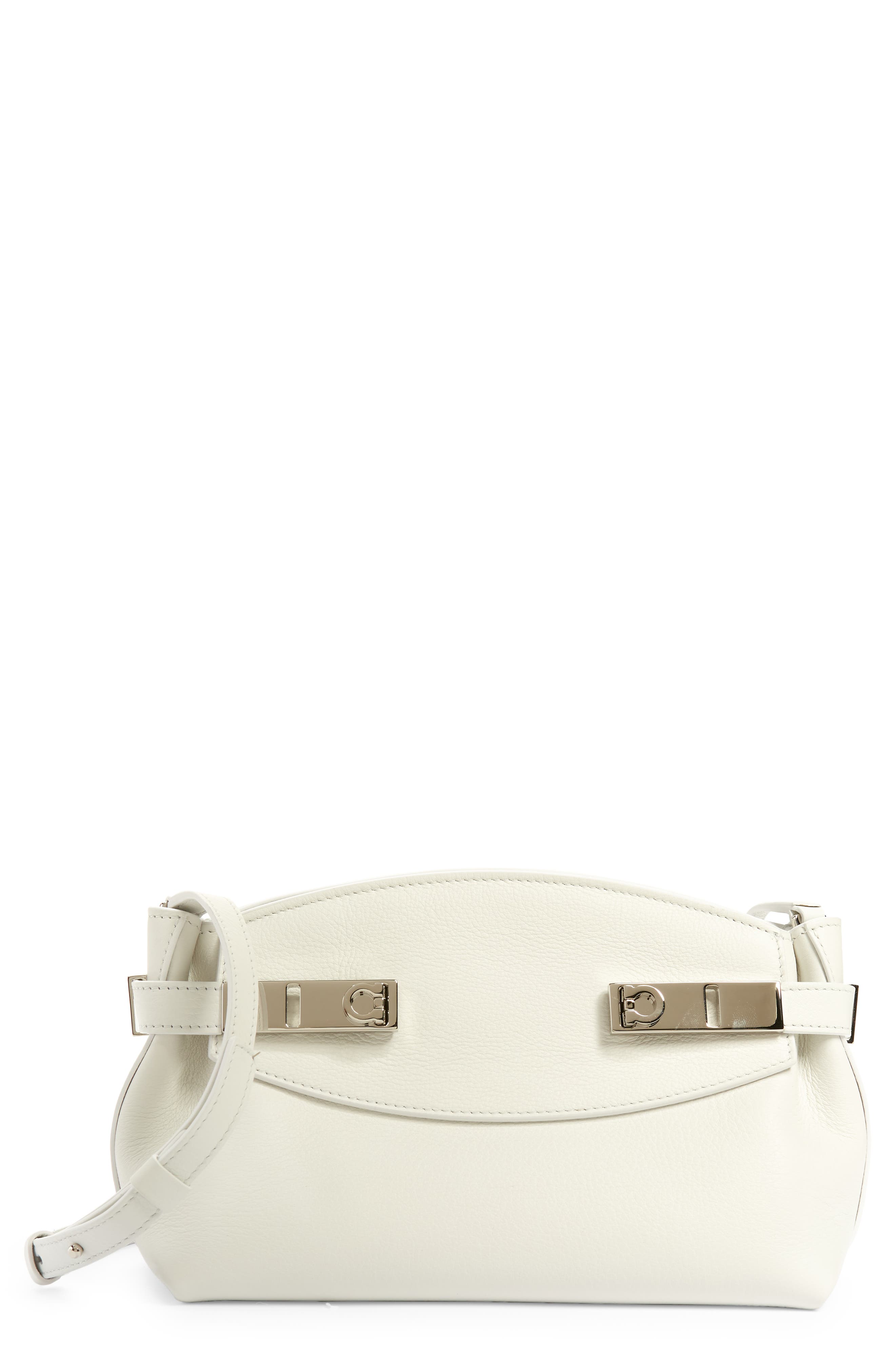 FERRAGAMO Hug Small Leather Pouch, Main, color, 