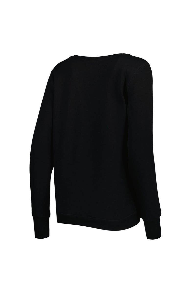 CUCE Women's Cuce Black Baltimore Ravens Sequin Logo V-Neck Pullover Sweatshirt, Alternate, color, 