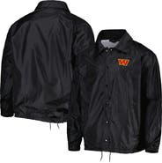 DUNBROOKE Men's Dunbrooke Black Washington Commanders Coaches Classic Raglan Full-Snap Windbreaker Jacket