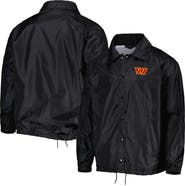 DUNBROOKE Men's Dunbrooke Black Washington Commanders Coaches Classic Raglan Full-Snap Windbreaker Jacket