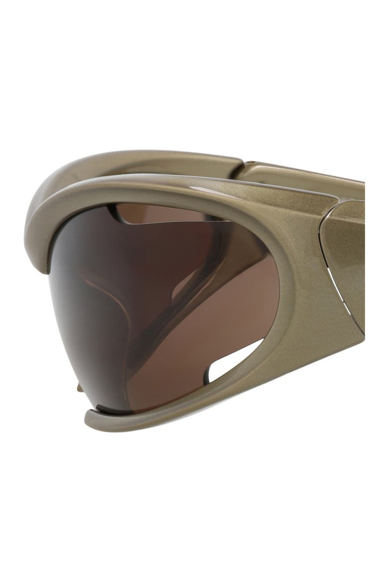 78mm Geometric Sunglasses, Alternate, color, GREEN GREEN BROWN