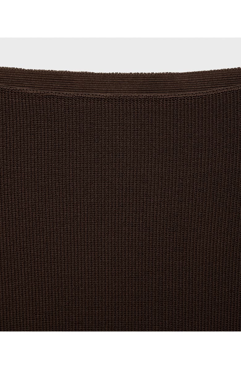 MANGO Knit Midi Skirt, Alternate, color, Chocolate
