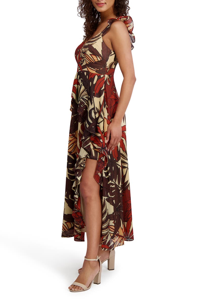 Siena Printed Chiffon Midi Dress, Alternate, color, 