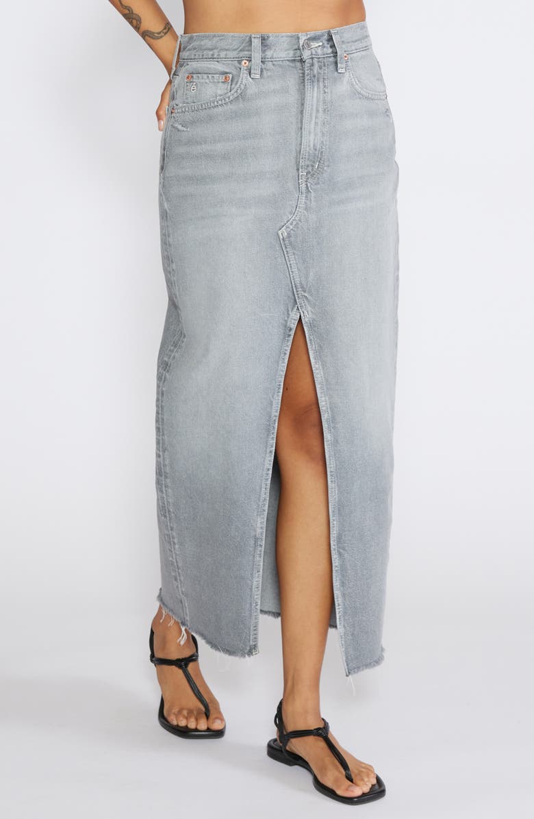 ÉTICA Katina Denim Maxi Skirt, Alternate, color, 