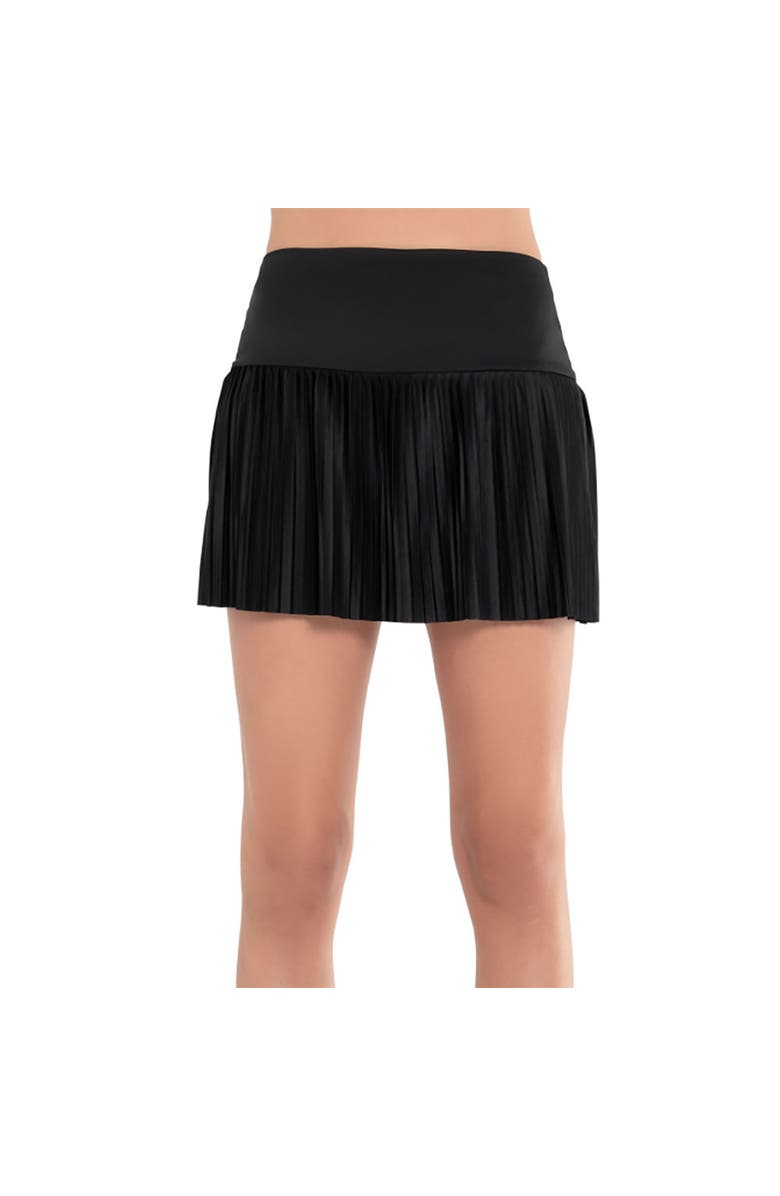 K-Swiss Pleated 14.5 inch Womens Tennis Skirt, Main, color, Black