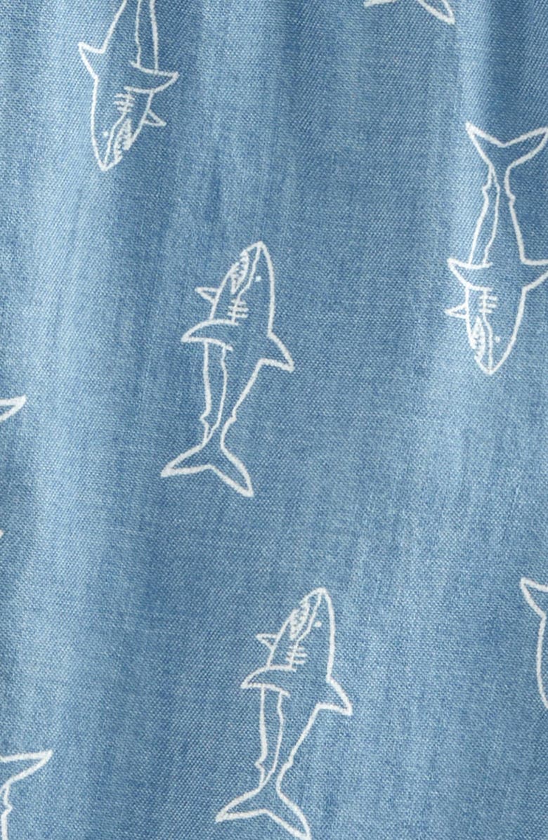 Tucker + Tate Kids' Print Cuffed Drawstring Shorts, Alternate, color, Sun Faded Wash Shark Outlines