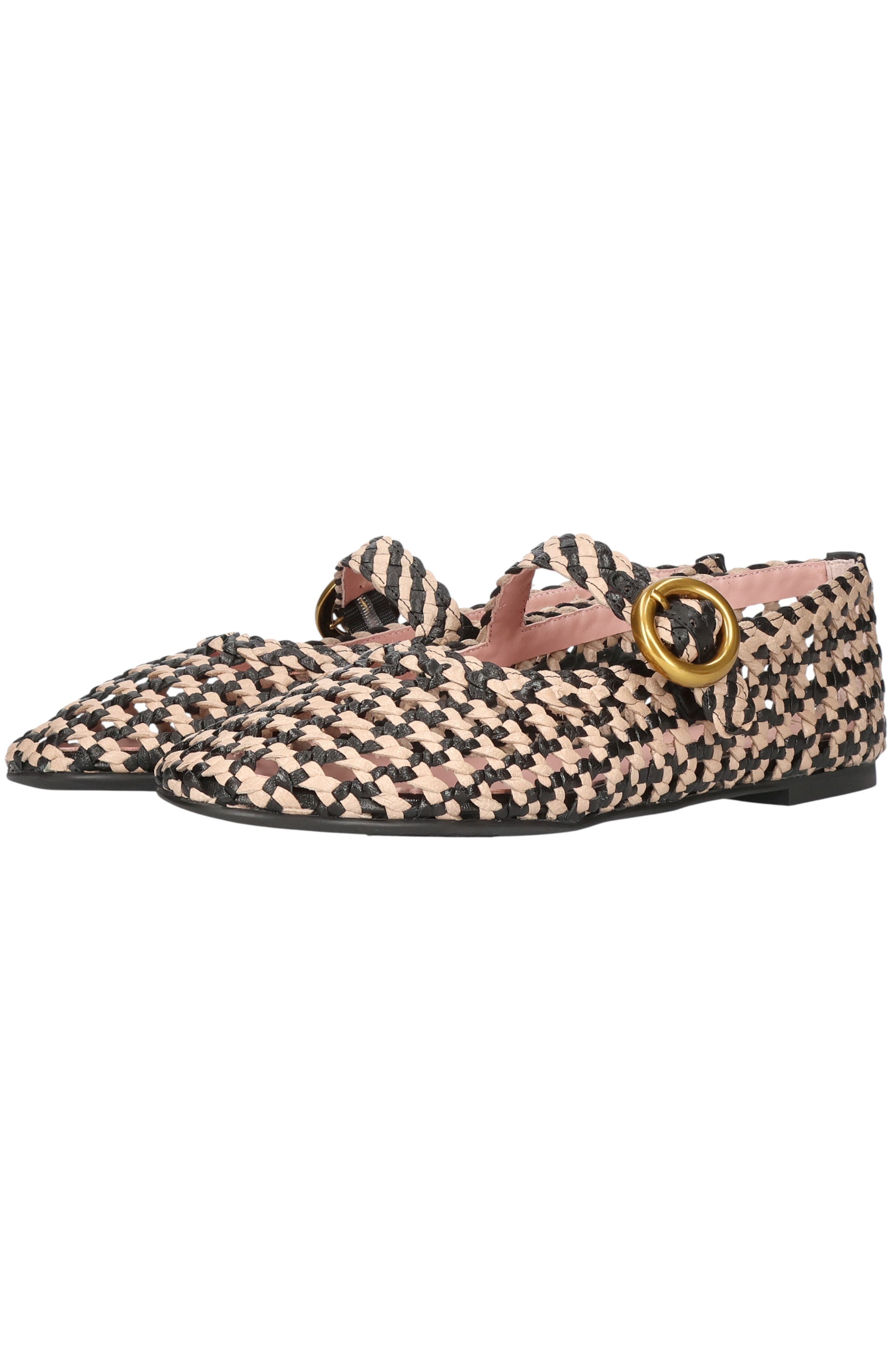 Pretty Ballerinas Woven Mary Jane, Alternate, color, Black