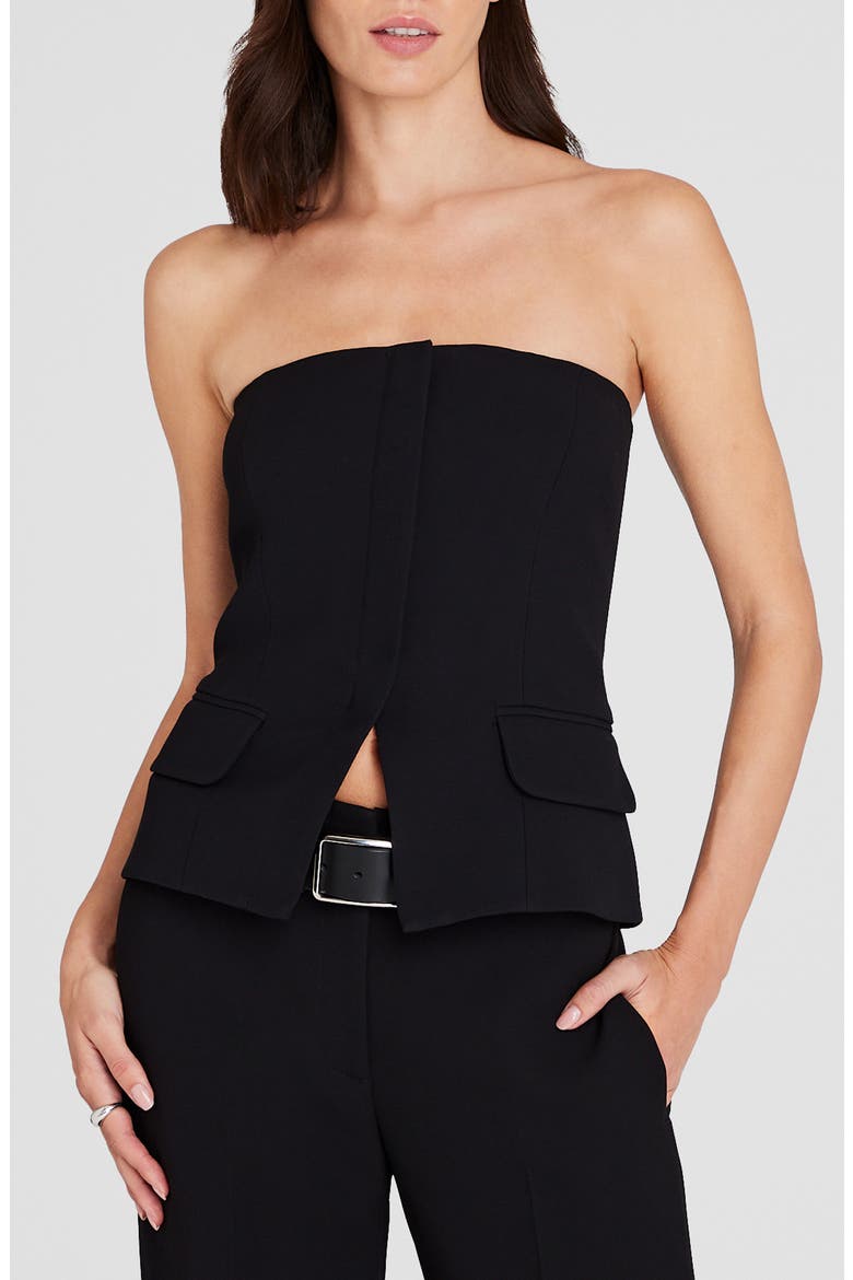 Strapless Tailored Tube Top, Main, color, BLACK