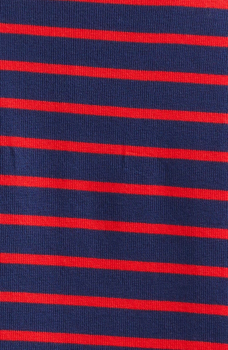 BEAMS Fraise Stripe Long Sleeve Turtleneck Cotton Rib T-Shirt, Alternate, color,