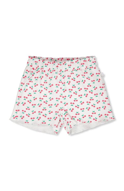 Elastic Waist Rib Cherries Shorts (Toddler, Little Kid & Big Kid)