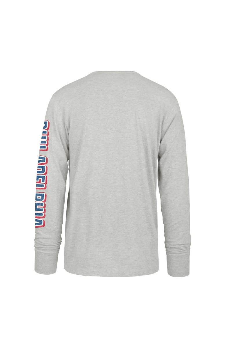 '47 Men's '47 Gray Philadelphia Phillies Big & Tall Distressed Franklin Long Sleeve T-Shirt, Alternate, color, Gray