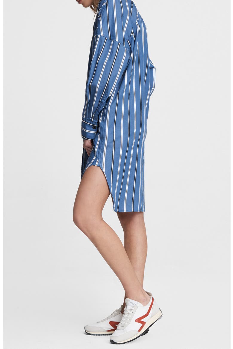 Sandra Stripe Shirtdress, Alternate, color, BLUE STRIPE