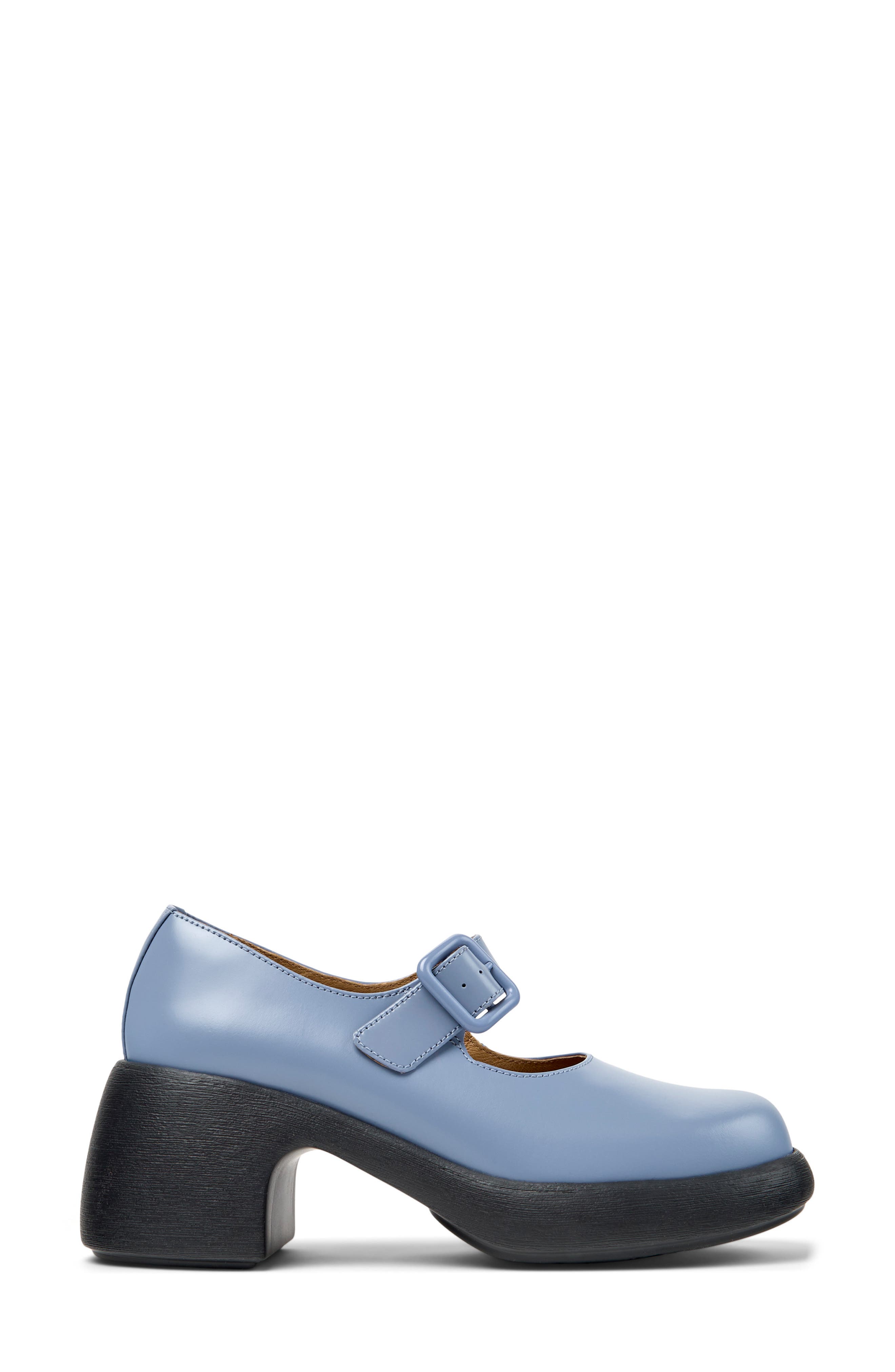 Camper Thelma II Platform Mary Jane Loafer, Alternate, color, Light/ Pastel Blue