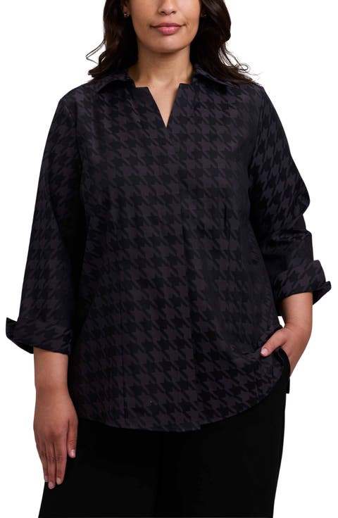 Taylor Houndstooth Jacquard Button-Up Shirt