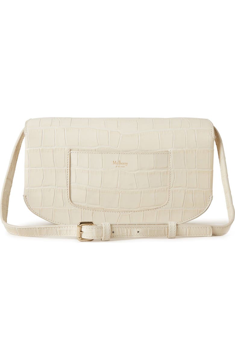 Mulberry Pimlico Croc Embossed Leather East/West Shoulder Bag, Alternate, color,