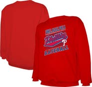 STITCHES Men's Stitches Red Philadelphia Phillies Lightweight Crew Sweatshirt
