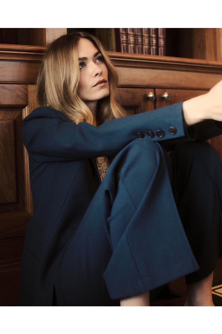 Wesley Crepe Pant, Alternate, color, Deep Teal
