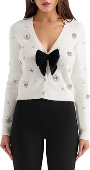 HOUSE OF CB Beaubella Embellished Cardigan